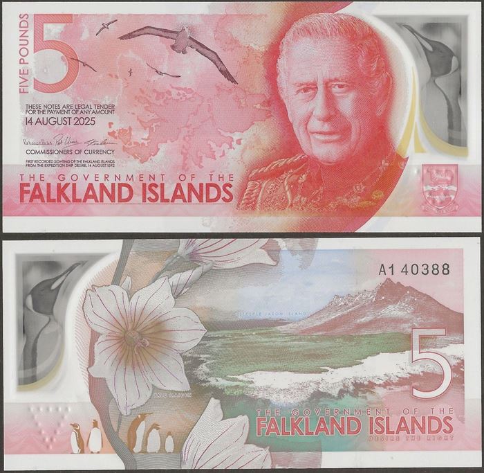 Picture of Falkland Islands,P20,B223,5 Pounds,2025