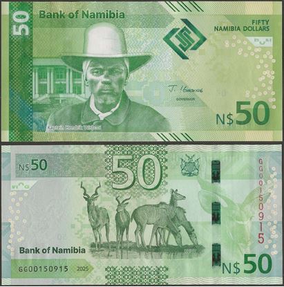 Picture of Namibia,Pw22,B222,50 Dollars,2025
