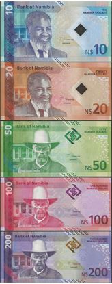 Picture of Namibia,5 SET,Pw20-24,B220-B224,5 to 200 Dollars,2025 