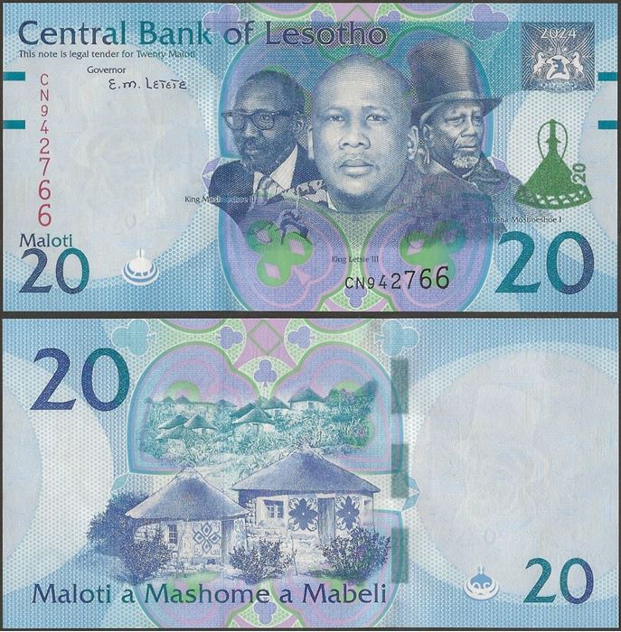 Picture of Lesotho,P27,B228b,20 Maloti,2024