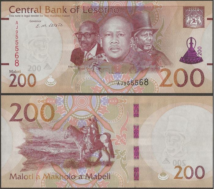 Picture of Lesotho,P30b,B231b,200 Maloti,2024