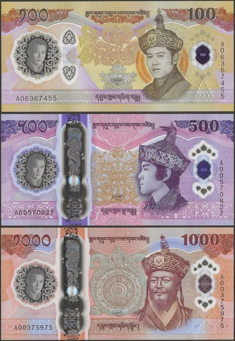 Picture of Bhutan, SET, 100 to 1000 Ngultrum,2025