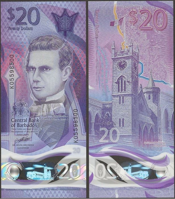 Picture of Barbados,P83c,B242c,20 Dollars,2024