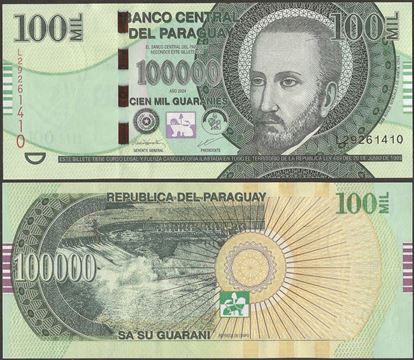 Picture of Paraguay,P240?,B864e,100 000 Guarani,2024,Serie L