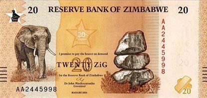 Picture of Zimbabwe,P116,B207,20 Zig,2026