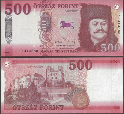 Picture of Hungary,P202c,B587.5c,500 Forint,2025