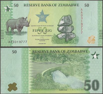Picture of Zimbabwe,P117,B208,50 Dollars,2026