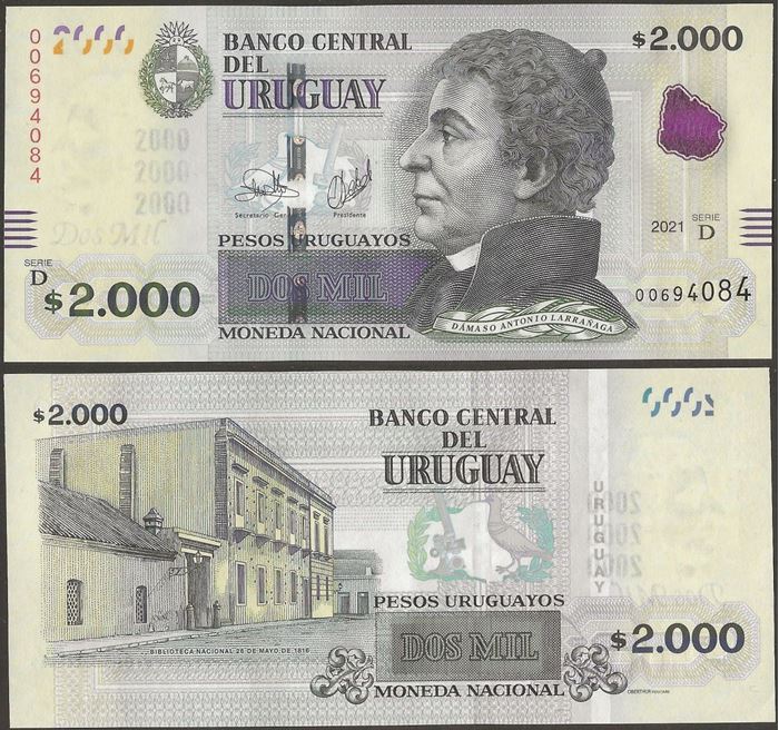 Picture of Uruguay,P099c,B558c,2000 Pesos Uruguayos,2021