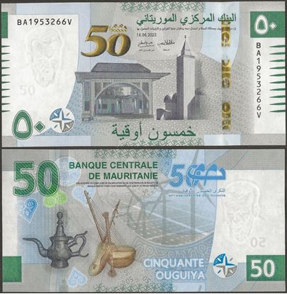 Picture of Mauritania,P28b,B131b2,50 New Ouguiya,2023,BA
