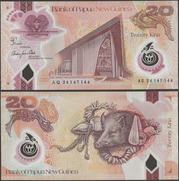 Picture of Papua New Guinea,P53b,B157b,20 Kina,2024