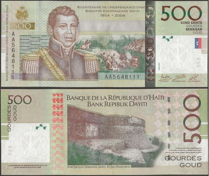 Picture of Haiti,P277,B850h,500 Gourdes,2021