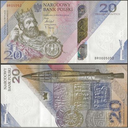 Picture of Poland,P199,BNP829a,20 Zloty,2025,Comm