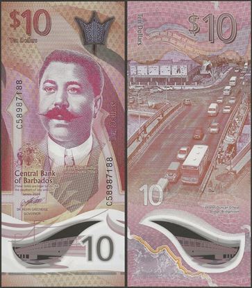 Picture of Barbados,P82b,B241b,10 Dollars,2024