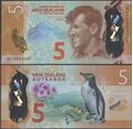 Picture of New Zealand,P191,B137,5 Dollars,2015