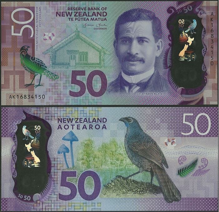 Picture of New Zealand,P194,B140,50 Dollars,2016