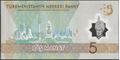Picture of Turkmenistan,P49a,B241a,5 Manat,2025