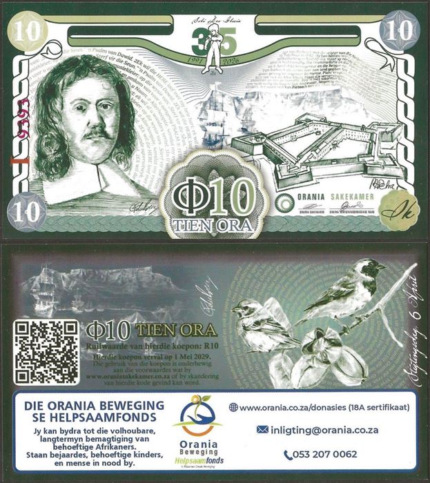 Picture of Orania,Series I,10 Ora,2026-2029
