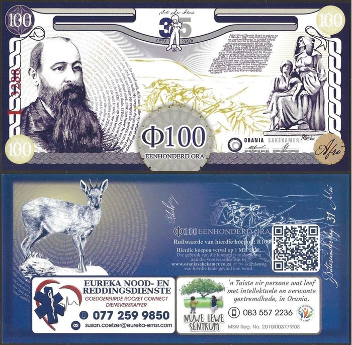 Picture of Orania,Series I,100 Ora,2026-2029